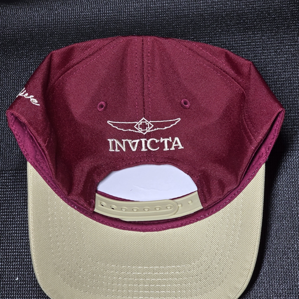 Invicta Men's BBSD Adjustable Fashion Snapback Hat/Cap Maroon/Beige - Picture 2 of 7